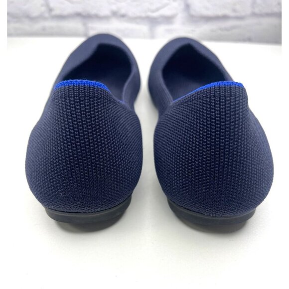 Rothy's Flat Ballet Shoes Navy Blue Ladies Size 7 Slip On Style - Picture 9 of 10